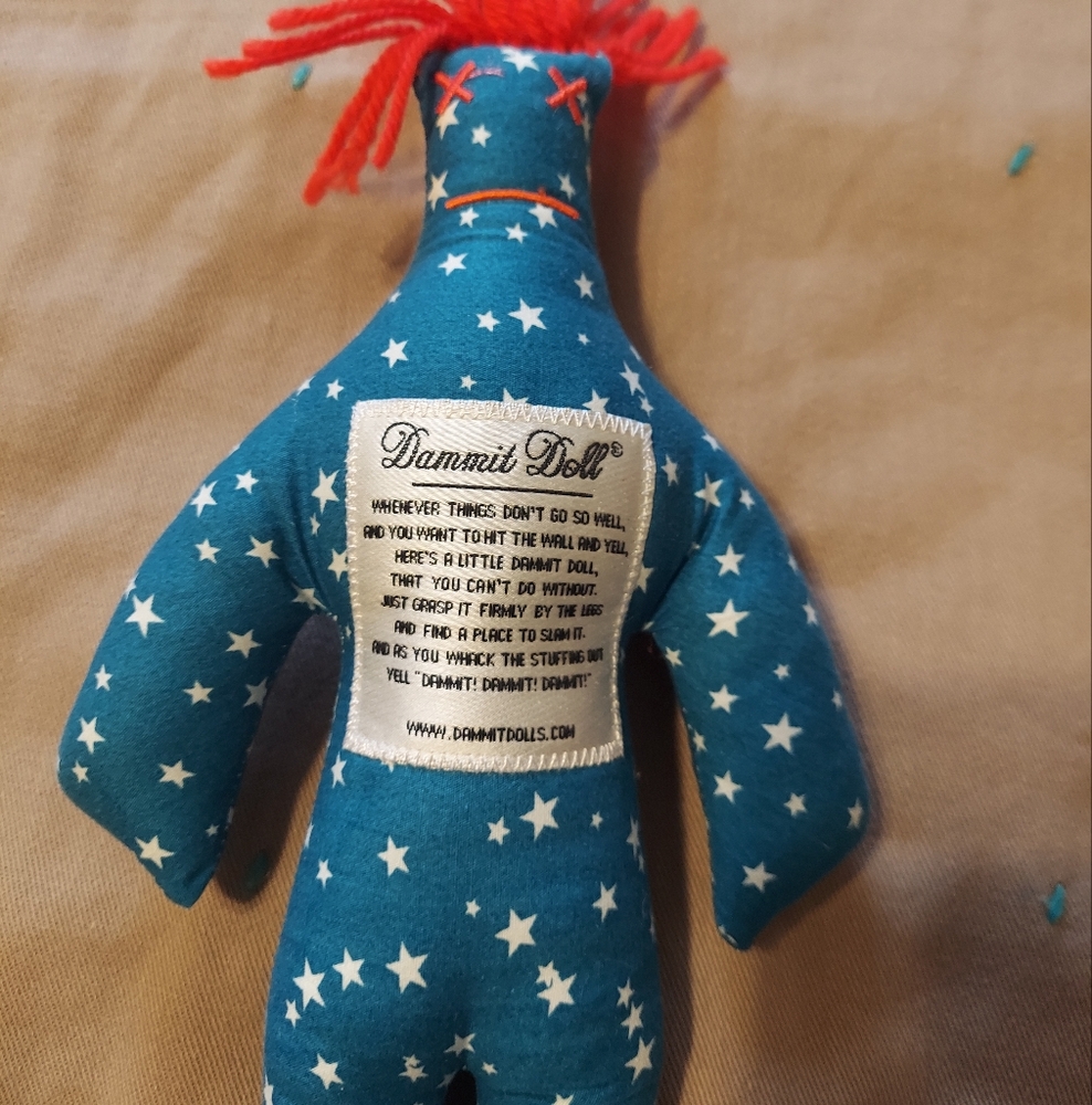 DAMMIT DOLL BLUE WITH STAR PATTERNS. - Picture 3 of 8